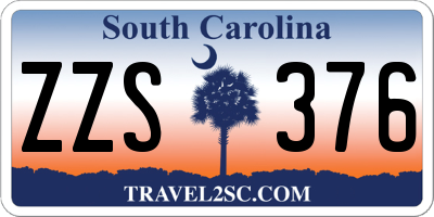 SC license plate ZZS376