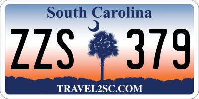 SC license plate ZZS379