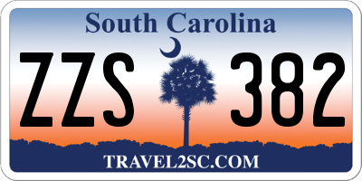 SC license plate ZZS382