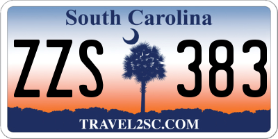 SC license plate ZZS383