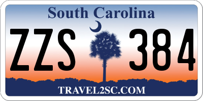 SC license plate ZZS384