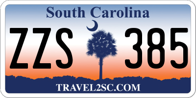 SC license plate ZZS385