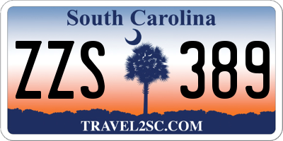 SC license plate ZZS389