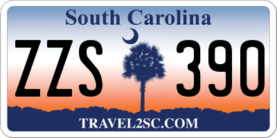 SC license plate ZZS390