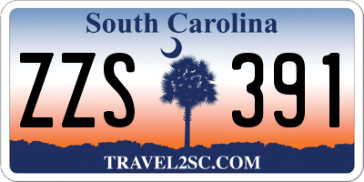 SC license plate ZZS391