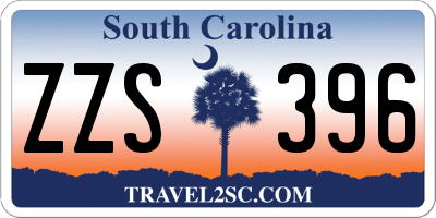 SC license plate ZZS396