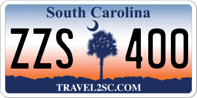 SC license plate ZZS400