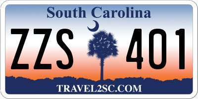 SC license plate ZZS401