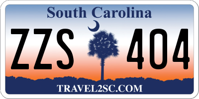 SC license plate ZZS404