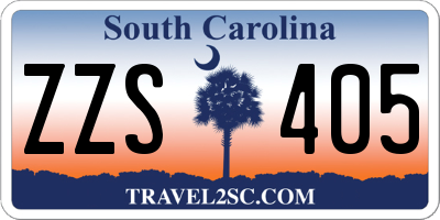 SC license plate ZZS405