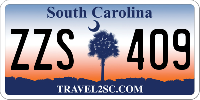 SC license plate ZZS409