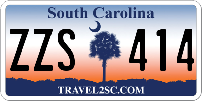 SC license plate ZZS414