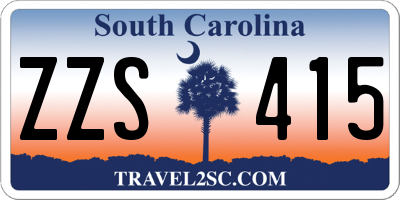 SC license plate ZZS415