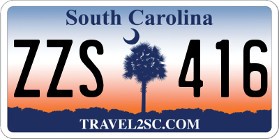 SC license plate ZZS416