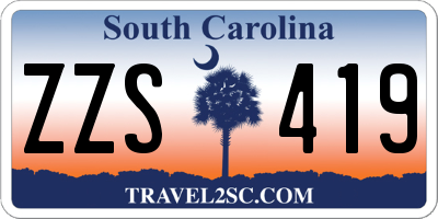 SC license plate ZZS419