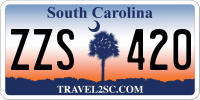 SC license plate ZZS420