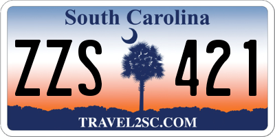 SC license plate ZZS421