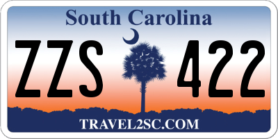 SC license plate ZZS422