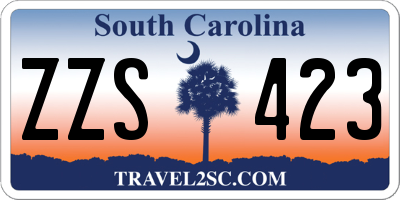 SC license plate ZZS423