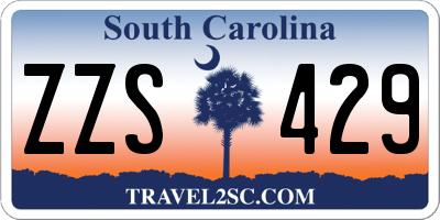 SC license plate ZZS429