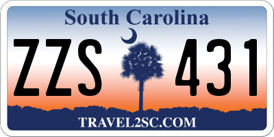 SC license plate ZZS431