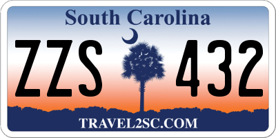 SC license plate ZZS432