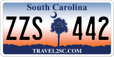 SC license plate ZZS442