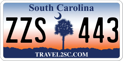SC license plate ZZS443
