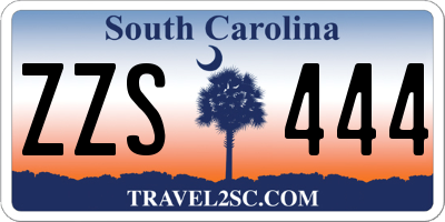 SC license plate ZZS444