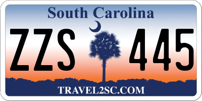 SC license plate ZZS445