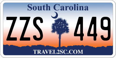 SC license plate ZZS449