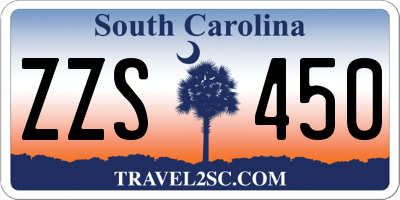 SC license plate ZZS450
