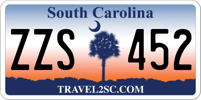 SC license plate ZZS452