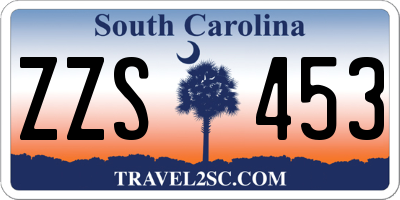 SC license plate ZZS453