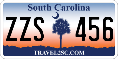 SC license plate ZZS456