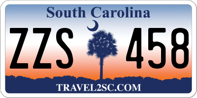 SC license plate ZZS458