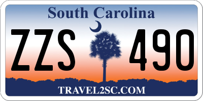 SC license plate ZZS490