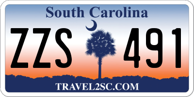 SC license plate ZZS491