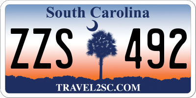 SC license plate ZZS492