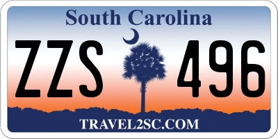 SC license plate ZZS496