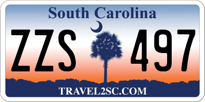 SC license plate ZZS497
