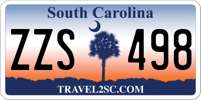 SC license plate ZZS498