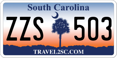 SC license plate ZZS503