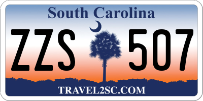 SC license plate ZZS507