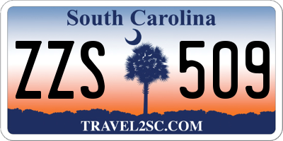 SC license plate ZZS509