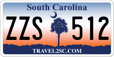 SC license plate ZZS512