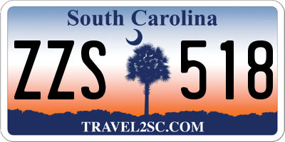 SC license plate ZZS518
