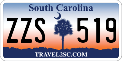SC license plate ZZS519