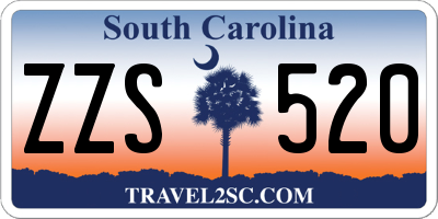 SC license plate ZZS520