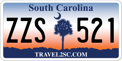 SC license plate ZZS521